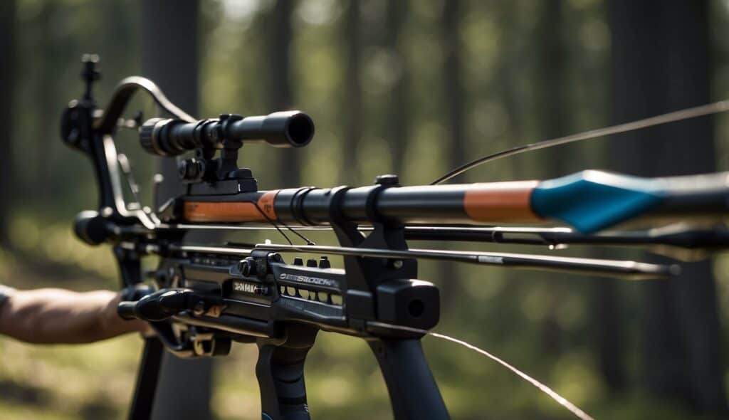 A selection of arrows and related equipment for archery