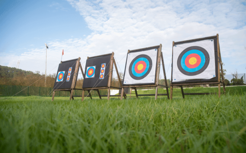 A target shooting range with various equipment and targets set up for practice and improvement of shooting techniques